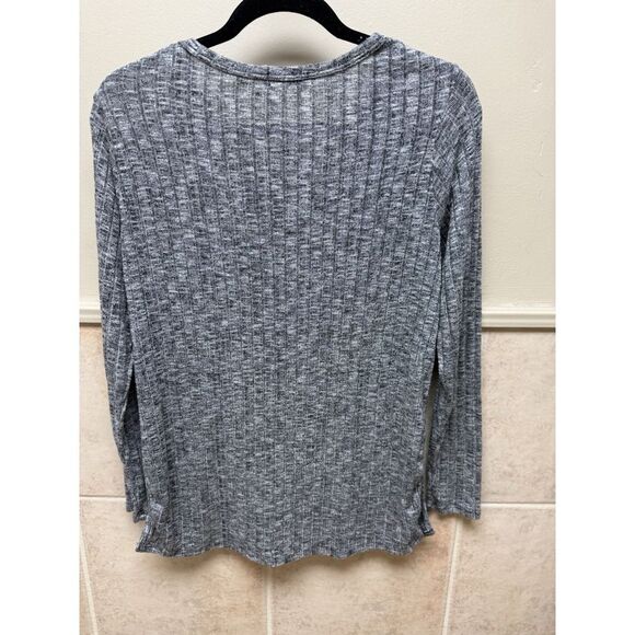 M C Michelle By Comune Grey Ribbed Long Sleeve Sweater. Womens. Sz S - Picture 3 of 11